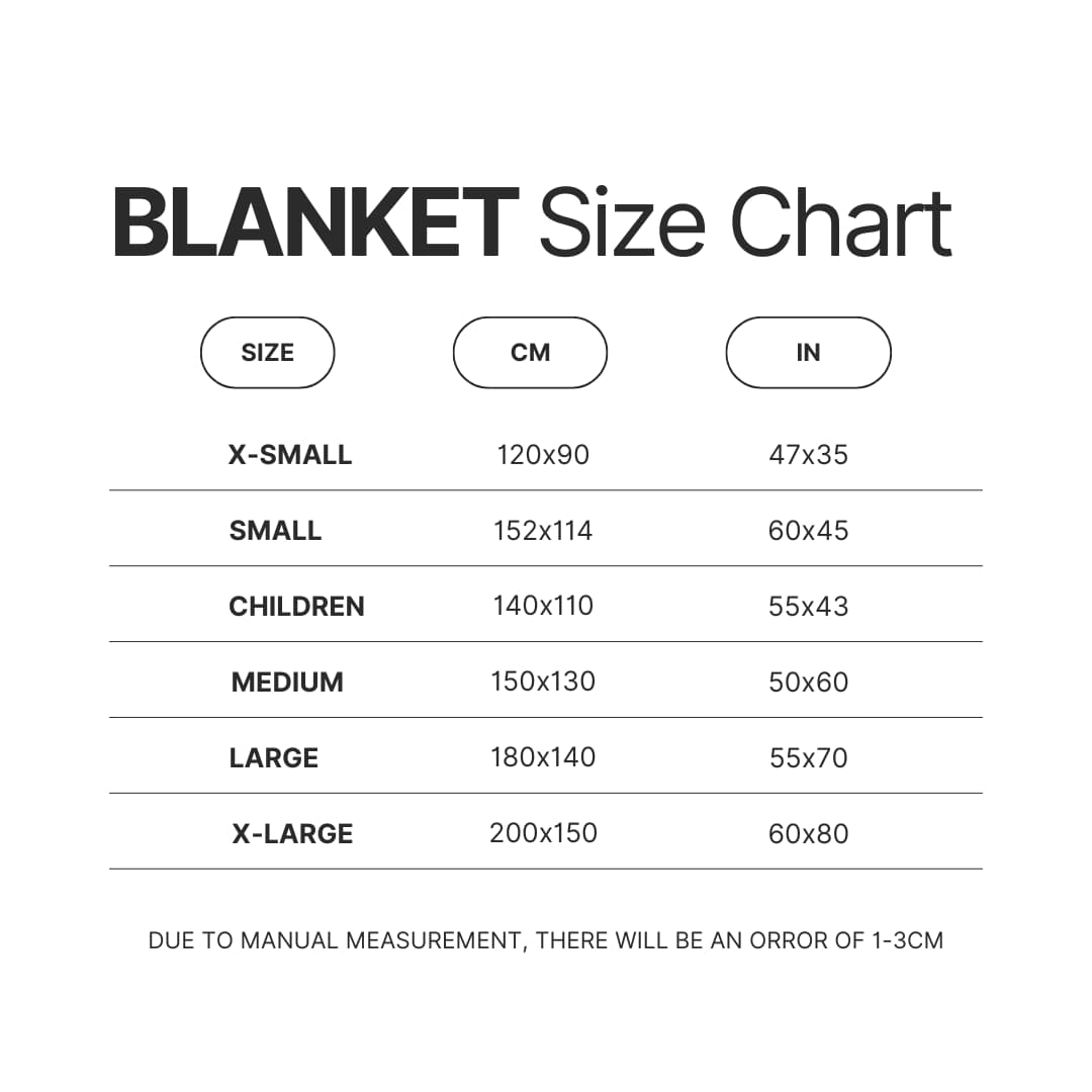 Blanket Size Chart - Wings Of Fire Merch