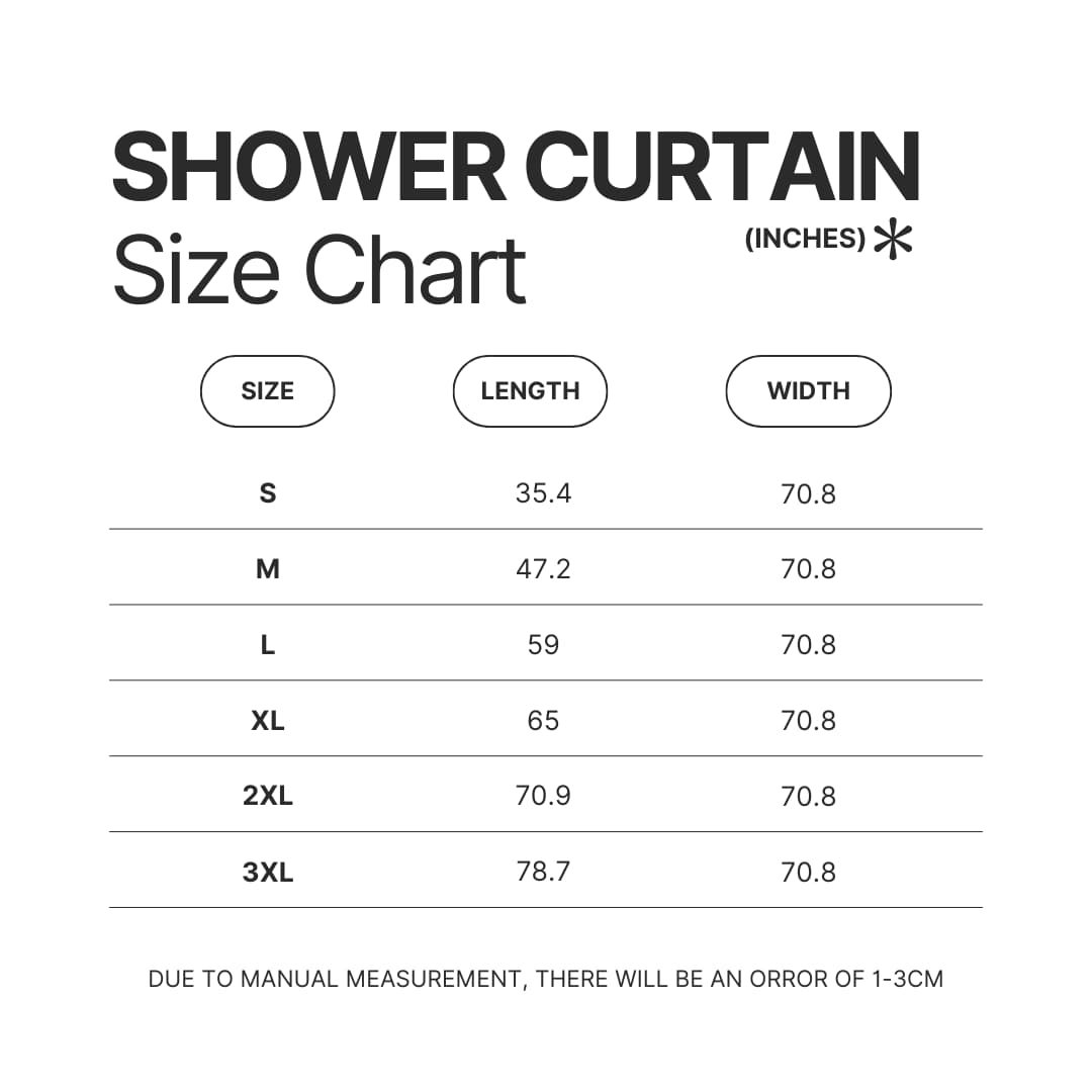 Shower Curtain Size Chart - Wings Of Fire Merch